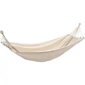 vidaXL Hangmat 260x150 cm crèmekleurig