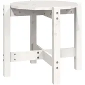 vidaXL Salontafel, wit, Ø 52,5 x 45 cm, massief grenenhout
