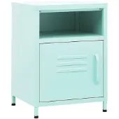 vidaXL Nachtkastjes 2 st 35x35x51 cm staal mintkleurig
