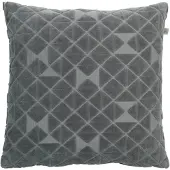 Dutch decor - JACKY - Sierkussen 45x45 cm - velvet - donkergrijs
