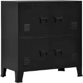 vidaXL Opbergkast industrieel 75x40x80 cm staal zwart