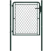 vidaXL Tuinpoort staal 100x100 cm groen