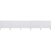 vidaXL Windscherm 5-panelen 600x80 cm stof zandwit