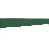 vidaXL Windscherm 6-panelen 800x80 cm stof groen