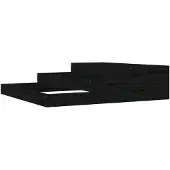 vidaXL Plantenbak 107x107x27 cm massief grenenhout zwart