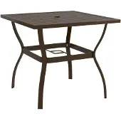 vidaXL Tuintafel 81,5x81,5x72 cm staal bruin