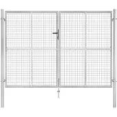 vidaXL Tuinpoort gegalvaniseerd staal 300x175 cm zilver