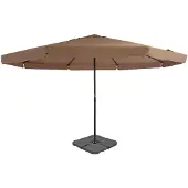 vidaXL Parasol met draagbare voet taupe
