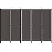vidaXL Kamerscherm met 5 panelen 250x180 cm antraciet