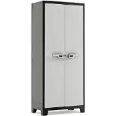 Keter Titan Hoge Kast - 4 Planken - 80x44x182cm - Zwart/Grijs