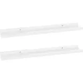 vidaXL Wandschappen 2 st 60x9x3 cm hoogglans wit