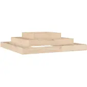 vidaXL Plantenbak 110x110x27 cm massief grenenhout