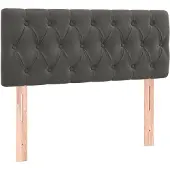 vidaXL Hoofdbord 100x7x78/88 cm fluweel donkergrijs