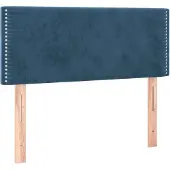 vidaXL Hoofdbord 100x5x78/88 cm fluweel donkerblauw