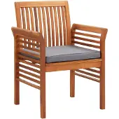 vidaXL Tuinstoelen 8 st met kussens massief acaciahout