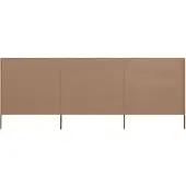 vidaXL Windscherm 3-panelen 400x80 cm stof taupe