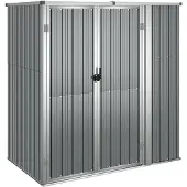 vidaXL Tuinschuur 161x89x161 cm gegalvaniseerd staal grijs