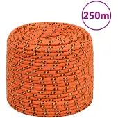 vidaXL Boottouw 6 mm 250 m polypropyleen oranje