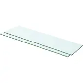 vidaXL Schappen 2 st 60x12 cm glas transparant