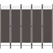vidaXL Kamerscherm met 5 panelen 200x180 cm antraciet