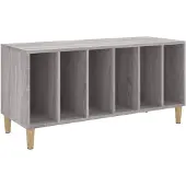 vidaXL Platenkast 100x38x48 cm bewerkt hout grijs sonoma eikenkleurig