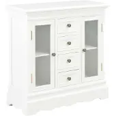 vidaXL Dressoir 70x28x70 cm massief grenenhout wit
