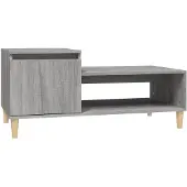 vidaXL Salontafel 100x50x45 cm bewerkt hout grijs sonoma