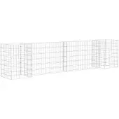 vidaXL Jardinière à gabion en H Fil d'acier 260x40x60 cm145659