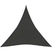 vidaXL Zonnezeil 160 g/m² 3x3x3 m HDPE antracietkleurig