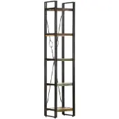 vidaXL Boekenkast met 5 schappen 40x30x180 cm massief gerecycled hout