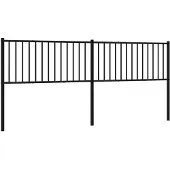 vidaXL Vervangend hoofdbord metaal zwart 200 cm