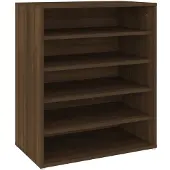 vidaXL Schoenenkast 60x35x70 cm bewerkt hout bruin eikenkleur