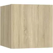 vidaXL Nachtkastje 30,5x30x30 cm bewerkt hout sonoma eikenkleurig