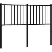 vidaXL Vervangend hoofdbord metaal zwart 120 cm