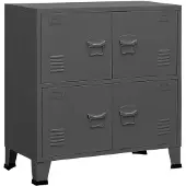 vidaXL Opbergkast industrieel 75x40x80 cm staal antracietkleurig