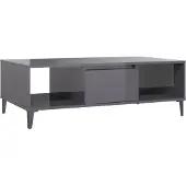 vidaXL Salontafel 103,5x60x35 cm bewerkt hout hoogglans grijs