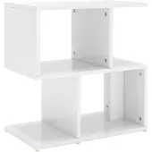 vidaXL Nachtkastje 50x30x51,5 cm bewerkt hout hoogglans wit
