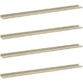 vidaXL Wandschappen 4 st 115x9x3 cm wit en sonoma eikenkleurig