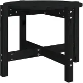 vidaXL Salontafel zwart, Ø 62,5x45 cm, massief grenenhout