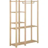 vidaXL - Kledingrek - 110x38x170 - cm - massief - grenenhout