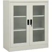 vidaXL Kantoorkast 90x40x105 cm staal lichtgrijs