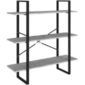 vidaXL Boekenkast 100x30x105 cm bewerkt hout betongrijs