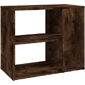 vidaXL Bijzetkast 60x30x50 cm bewerkt hout gerookt eikenkleurig