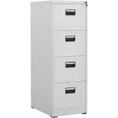 vidaXL Archiefkast 46x62x133 cm staal lichtgrijs