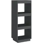 vidaXL Boekenkast/kamerscherm 40x35x103 cm massief grenenhout grijs