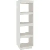 vidaXL Boekenkast/kamerscherm 40x35x135 cm massief grenenhout wit