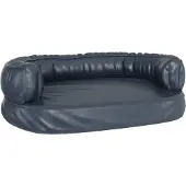 vidaXL Hondenmand ergonomisch schuim 75x53 cm kunstleer donkerblauw