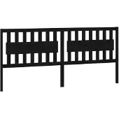 vidaXL Hoofdbord 205,5x4x100 cm massief grenenhout zwart