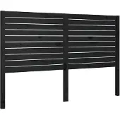 vidaXL Hoofdbord 156x4x100 cm massief grenenhout zwart