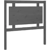 vidaXL Hoofdbord 95,5x4x100 cm massief grenenhout grijs
